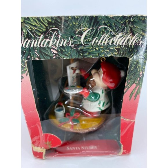 Vintage SantaKins Collectables Santa Stubby First Edition Santa's Best Ornament - Picture 2 of 4